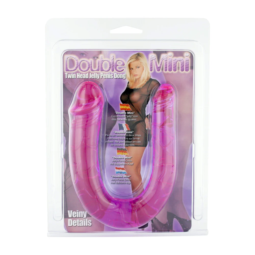 Double Mini Twin Head Jelly Penis Dildo - Image 2