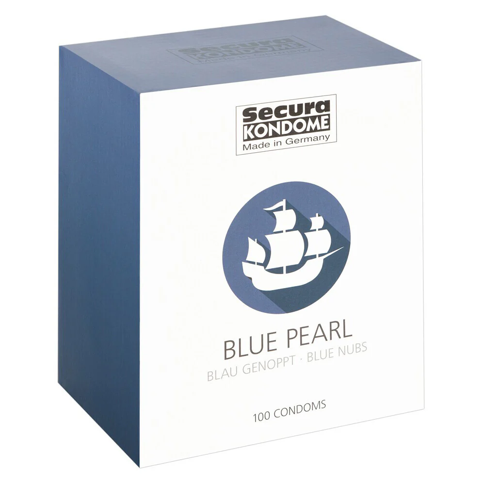 100 x Secura Blue Pearl Condoms
